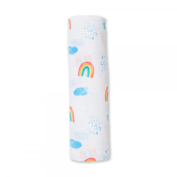 Lulujo Μουσελίνα – Rainbow Sky Swaddling Blanket