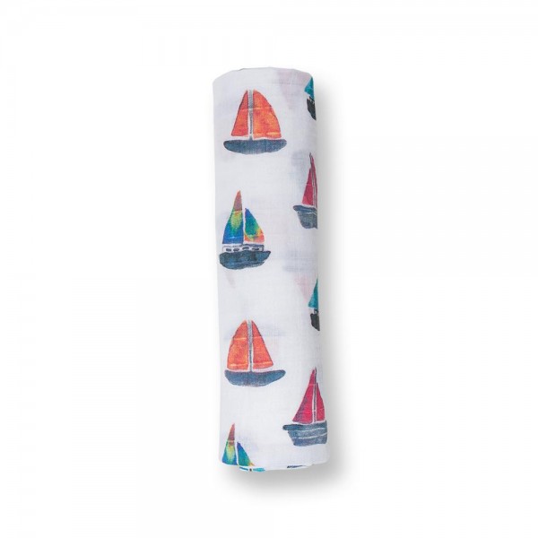 Lulujo Μουσελίνα – Sailboats Swaddling Blanket