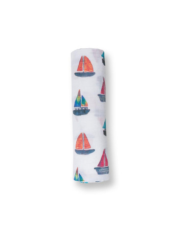 Lulujo Μουσελίνα – Sailboats Swaddling Blanket