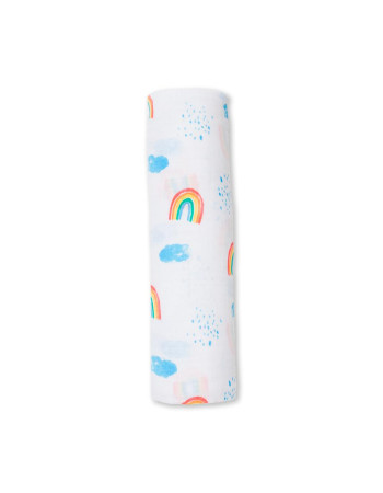 Lulujo Μουσελίνα – Rainbow Sky Swaddling Blanket