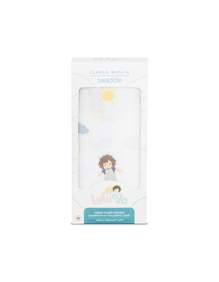Lulujo Μουσελίνα – Modern Llama Swaddling Blanket
