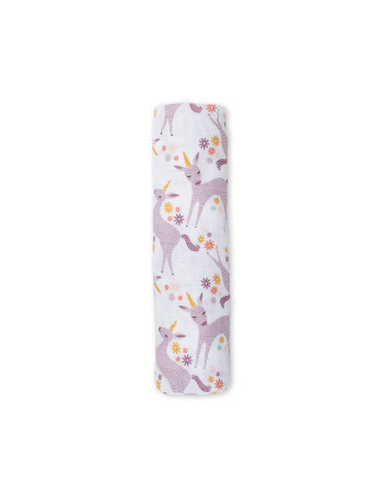 Lulujo Μουσελίνα – Modern Unicorn Swaddling Blanket  |  LJ465