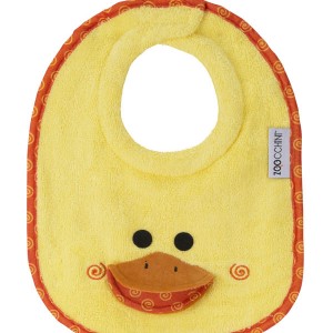 Zoocchini Puddles the Duck Bib Fabric with Hoop & Loop Fastener Yellow for 6 m+