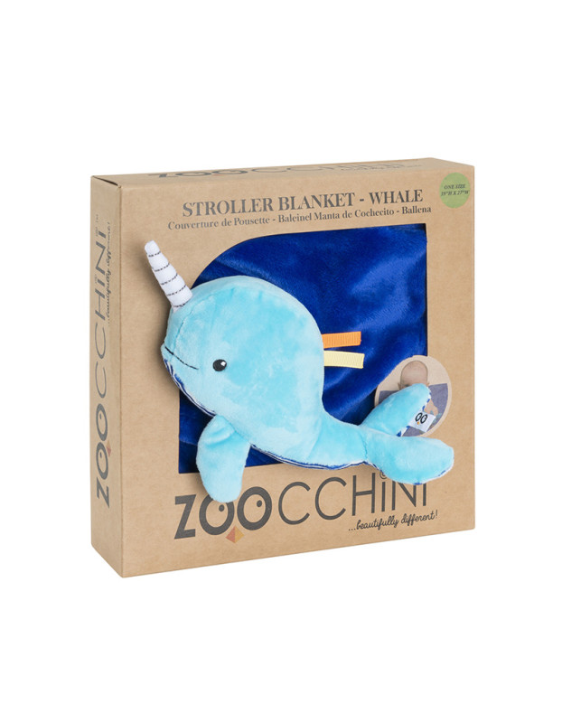 Zoocchini Stroller Blanket – Whale Buddy
