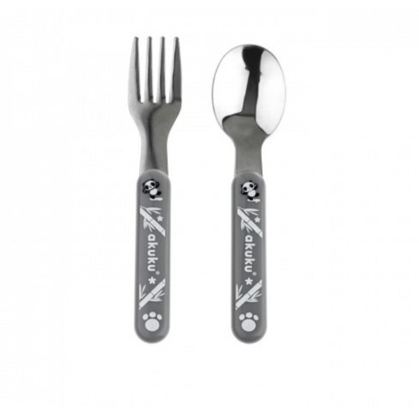 Σετ κουτάλι και πιρούνι Ανοξείδωτο Ατσάλι - Γκρι