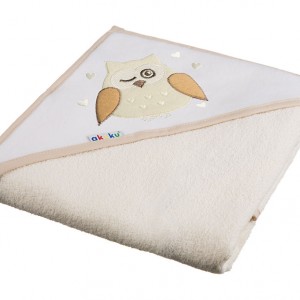Βρεφική Πετσέτα Με κουκούλα - ΚΡΕΜ