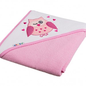 Βρεφική Πετσέτα Με κουκούλα - ΡΟΖ