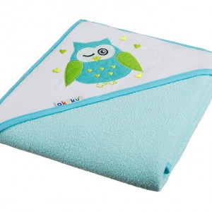 Βρεφική Πετσέτα Με κουκούλα - Σιέλ