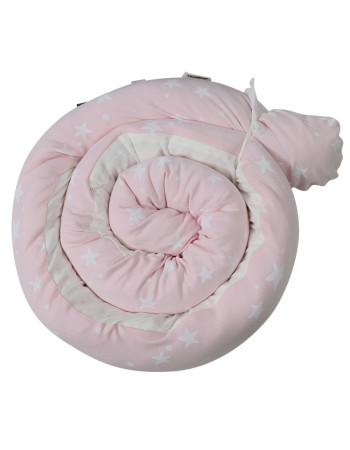Minene Πολυχρηστικό Μαξιλάρι – Snuggly Snake Cotton Pink Stars  |  18303004450OS
