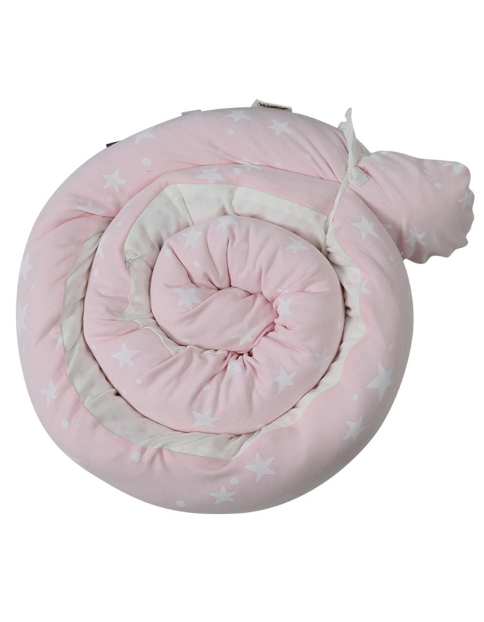 Minene Πολυχρηστικό Μαξιλάρι – Snuggly Snake Cotton Pink Stars  |  18303004450OS