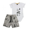 Minene Baby Set Άσπρο-Γκρι με Black Printed - 12-18m | 281350021412M Minene Baby Set Άσπρο-Γκρι με Black Printed - 12-18m | 281350021412M