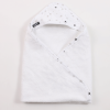 Minene Hooded Baby Bath Towel Bamboo Stars White