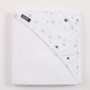 Minene Hooded Baby Bath Towel Bamboo Stars White