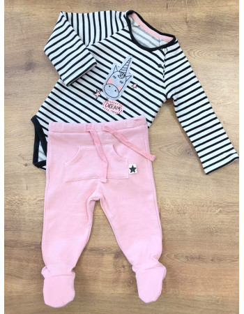 Minene Set Baby Girl Unicorn Stripes -   |  MN282690011409M