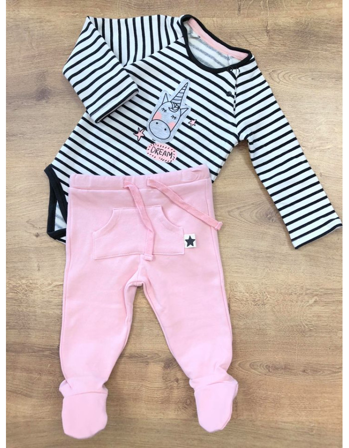 Minene Set Baby Girl Unicorn Stripes -   |  MN282690011418M