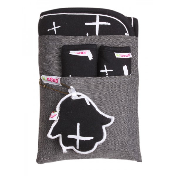 Κάλυμμα με επωμίδες Ασπρόμαυρο “X”