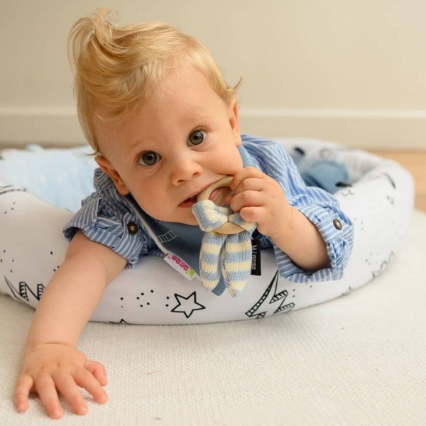 Minene Wooden Teething Ring - Σιέλ