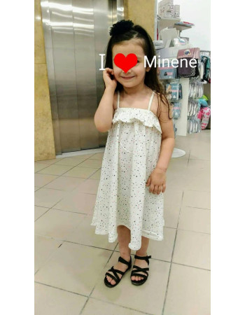 Minene Φόρεμα Άσπρο με Αστέρια - 6-7 ΕΤΩΝ  |  2813901215006