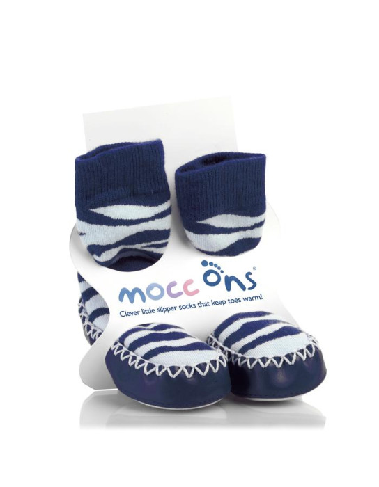 Mocc ons Blue Zebra - 18-24m