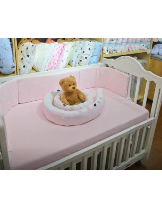 Minene Πολυχρηστικό Μαξιλάρι – Snuggly Snake Cotton Pink Stars  |  18303004450OS
