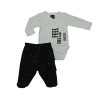 Minene Baby Set Grey Melange Printed - 9-12 μηνών  |  281350020409M