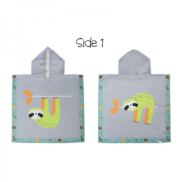 Πόντσο Διπλής Όψης UPF50  Sloth/Zoo