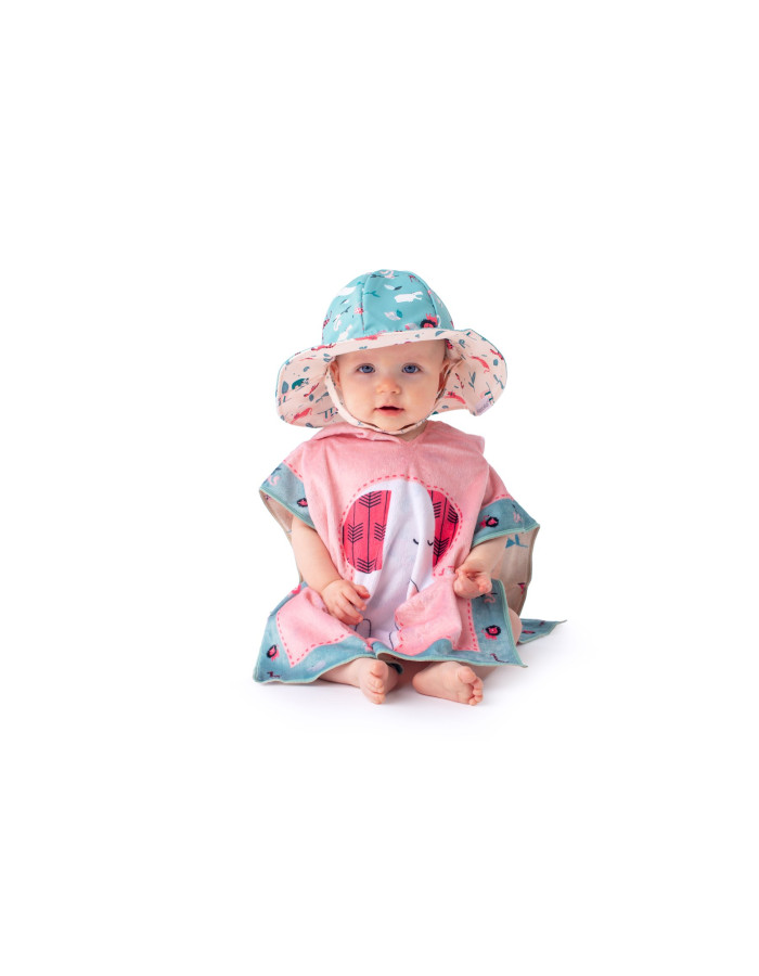 Καπέλο Διπλής Όψης UPF 50  Pink Zoo - MEDIUM 2-4 yrs