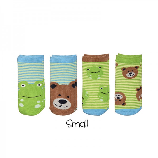 FlapJackKids Mix and Match Socks -Frog/Bear - S
