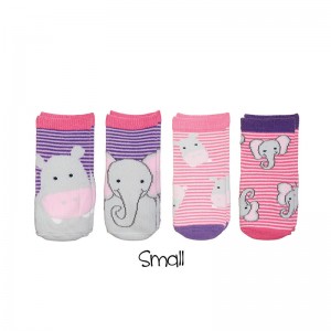FlapJackKids Mix and Match Socks – Hippo/Elephant - S
