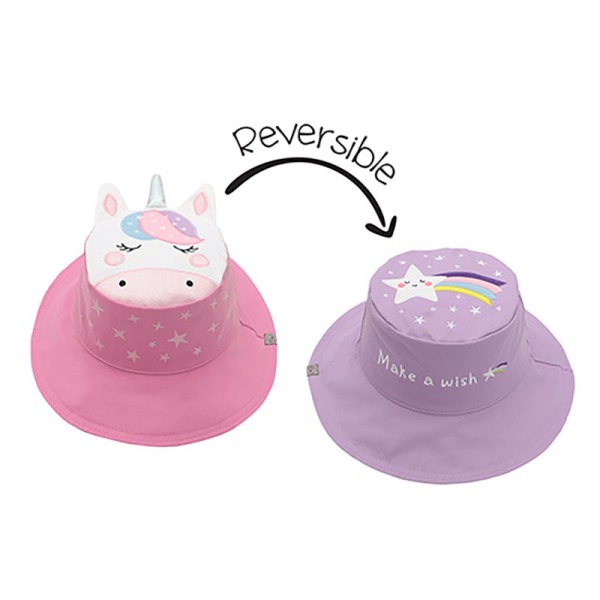 Καπέλο Διπλής Όψης UPF 50  Unicorn/Star (Cotton) - LARGE 4-6 yrs