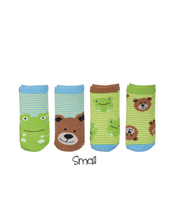 FlapJackKids Mix and Match Socks -Frog/Bear - S