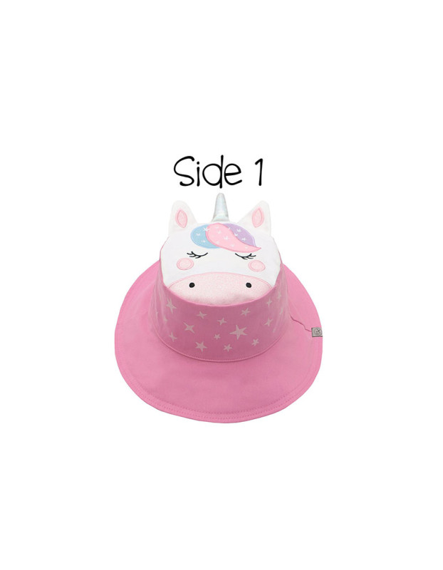 Καπέλο Διπλής Όψης UPF 50  Unicorn/Star (Cotton) - SMALL 6 mo-2 yrs  |  FJKSH802S