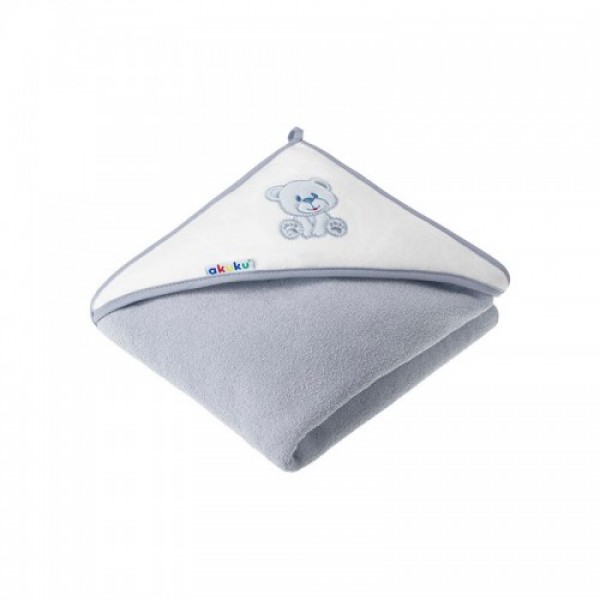 Βρεφική Πετσέτα Με κουκούλα Γκρι