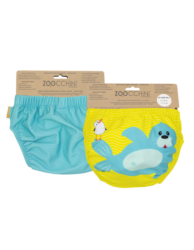 Zoocchini Μαγιώ Πάνα (2pcs Σετ)  – Seal