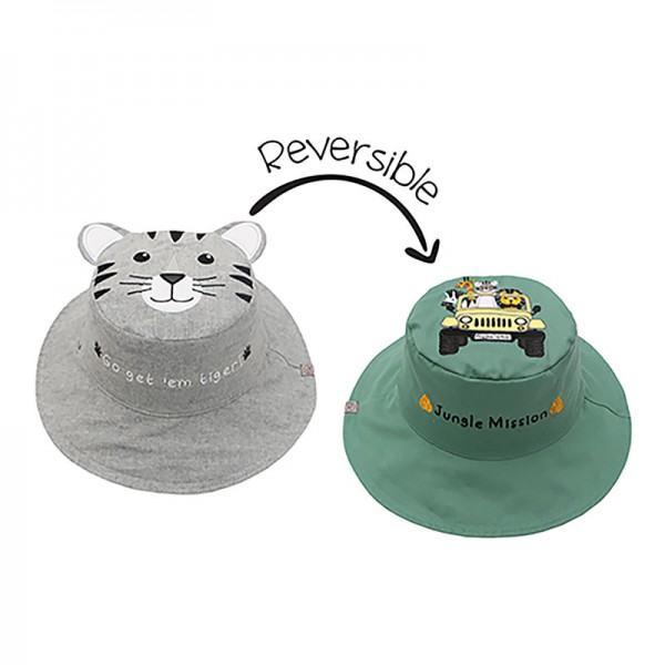 Καπέλο Διπλής Όψης UPF 50  Tiger/Safari Truck (Cotton) - MEDIUM 2-4 yrs