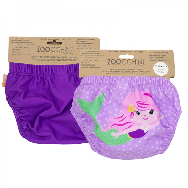 Zoocchini Μαγιώ Πάνα (2pcs Σετ) – Mermaid - 12-24m