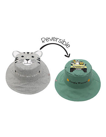 Καπέλο Διπλής Όψης UPF 50  Tiger/Safari Truck (Cotton) - MEDIUM 2-4 yrs  |  FJKSH830M