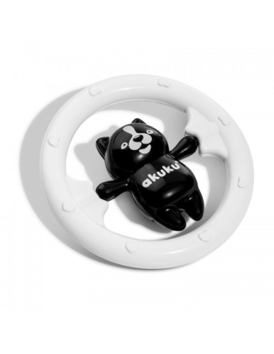 Κουδουνίστρα Αρκουδάκι Black/White Bear