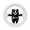 Κουδουνίστρα Αρκουδάκι Black/White Bear