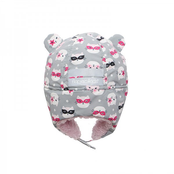 Flapjackkids Αδιάβροχο Trapper Hat Cat - LARGE 4-6 yrs