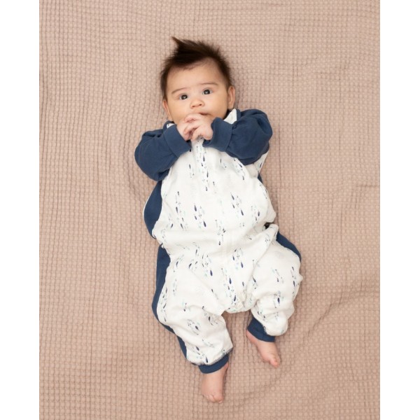 70% Bamboo 30% Cotton Sleepsuit – Fish – S , 1 T - S (6-18 μηνών)