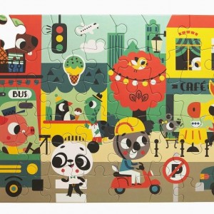 Petit Monkey – Παζλ “Στην Πόλη” 48 pcs / 4 yr