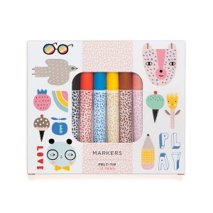 Petit Monkey – 12 μαρκαδόροι Felt tip