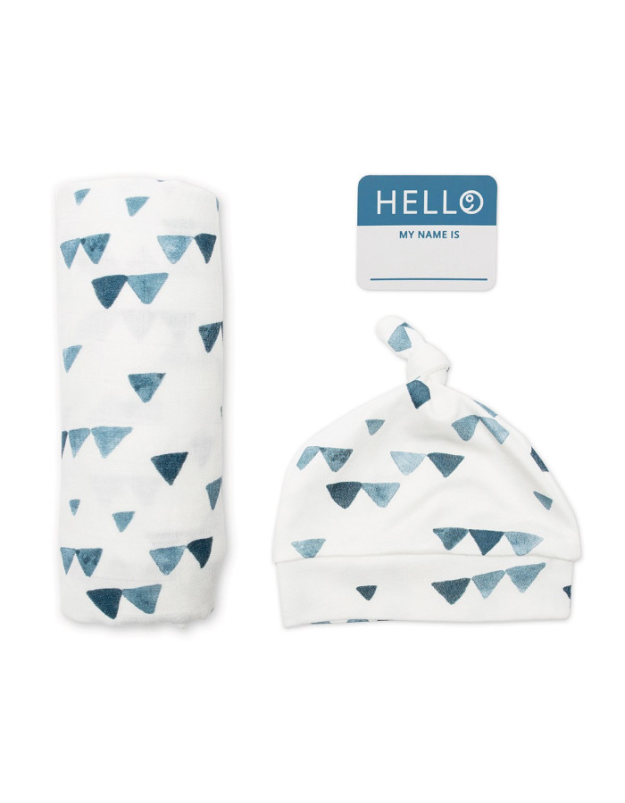 Hello World – Navy Triangles