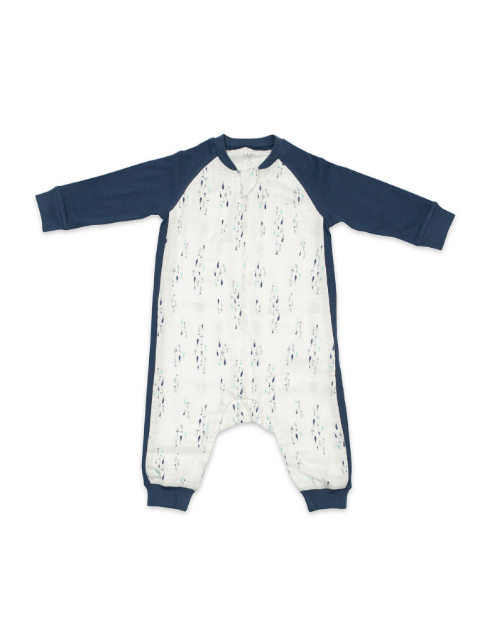 70% Bamboo 30% Cotton Sleepsuit – Fish – S , 1 T - S (6-18 μηνών)