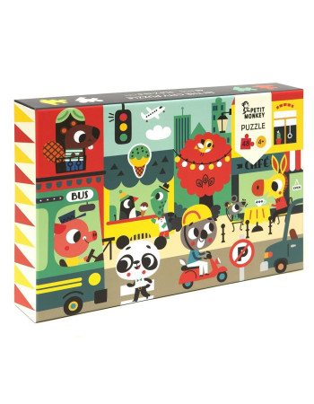 Petit Monkey – Παζλ “Στην Πόλη” 48 pcs / 4 yr