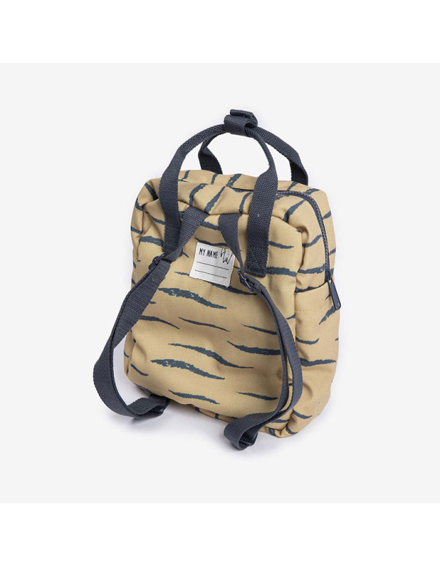 Minene – Mini Cotton Backpack Ochre Zebra