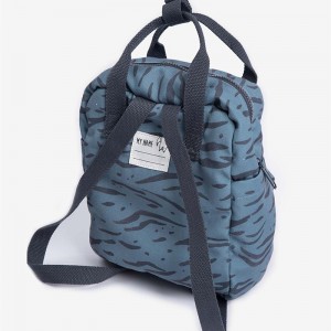 Minene – Mini Cotton Backpack Blue Zebra