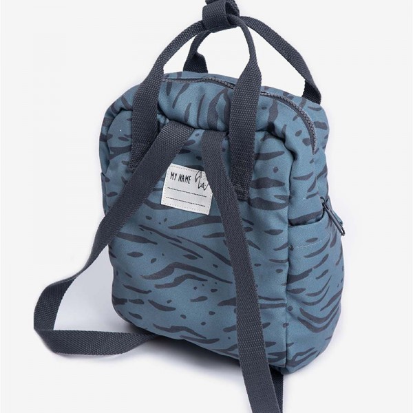 Minene – Mini Cotton Backpack Blue Zebra
