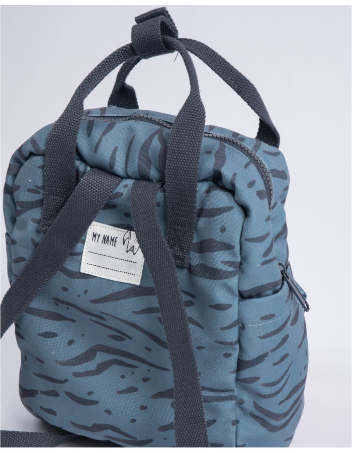 Minene – Mini Cotton Backpack Blue Zebra
